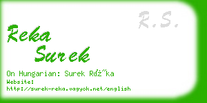 reka surek business card